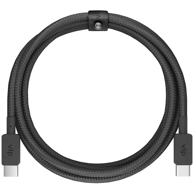 Кабель vlp Nylon Cable USB-C – USB-C (1.2 м), черный