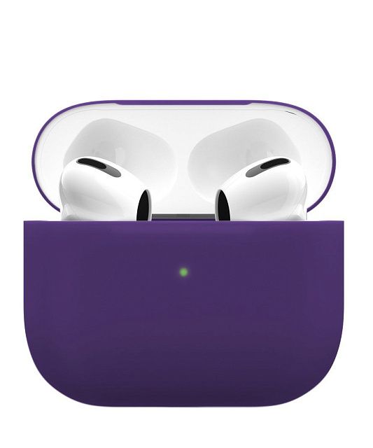 Чехол силиконовый vlp Soft Touch тонкий силикон для AirPods 3, темно-фиолетовый