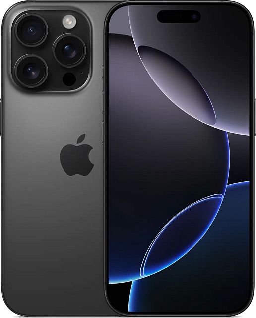 Смартфон Apple iPhone 16 Pro 128GB Титановый черный (nano-SIM+nano-SIM)