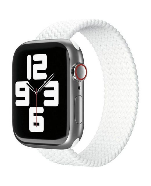 Ремешок нейлоновый плетёный vlp для Apple Watch 38/40/41 S/M 2шт., белый