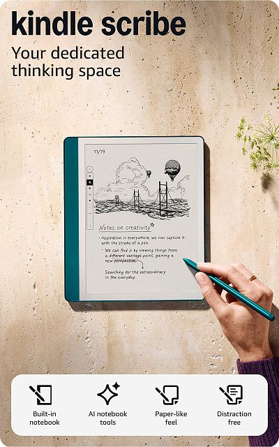 Amazon Kindle Scribe Wi-Fi 64GB With Pen Metallic Jade