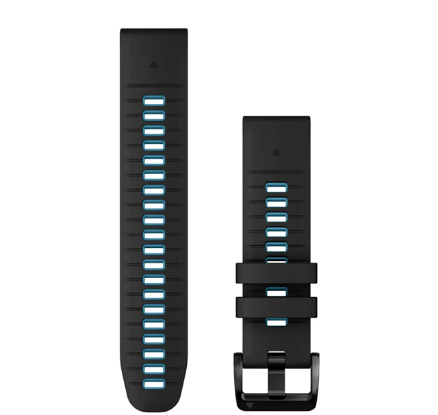 Garmin  Quickfit 22 Watch Band Black/Blue Silicone