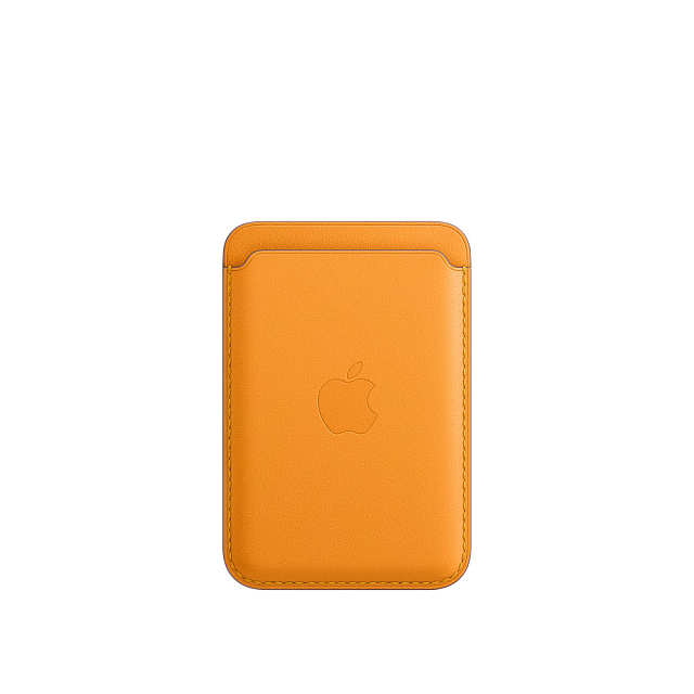 Кожаный чехол-бумажник MagSafe для iPhone, «золотой апельсин»