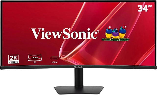 Монитор ViewSonic VA3420C-2 34″, VA, 3440×1440, 120 Гц, чёрный