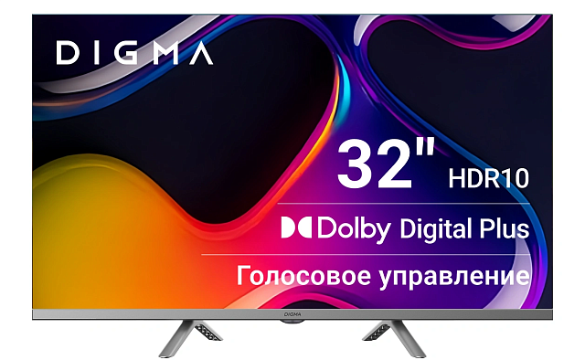 Телевизор Digma DM-LED32SBB39 32″ LED HD 60 Гц темно-серебристый