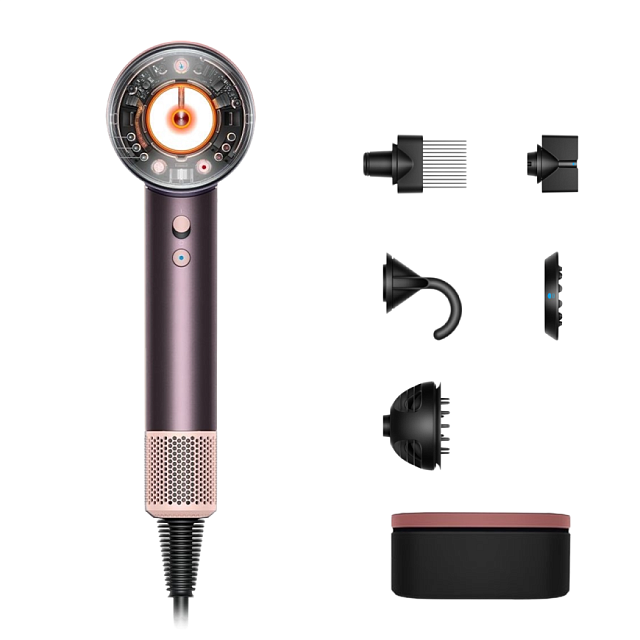 Фен Dyson Supersonic HD16 Сливово-фиолетовый/Розовый (Jasper Plum) с кейсом