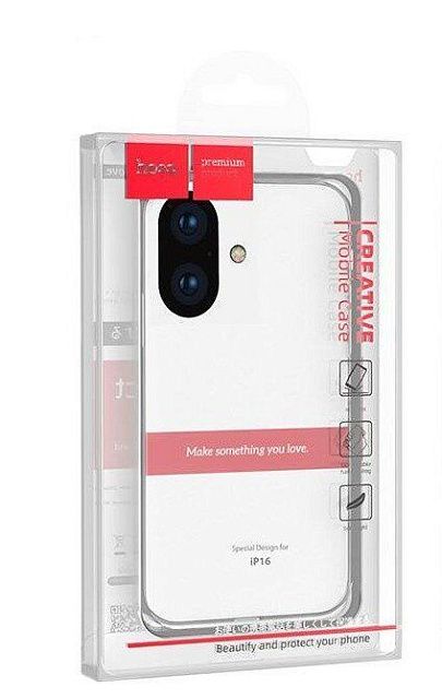Чехол HOCO Light для iPhone 16, прозрачный