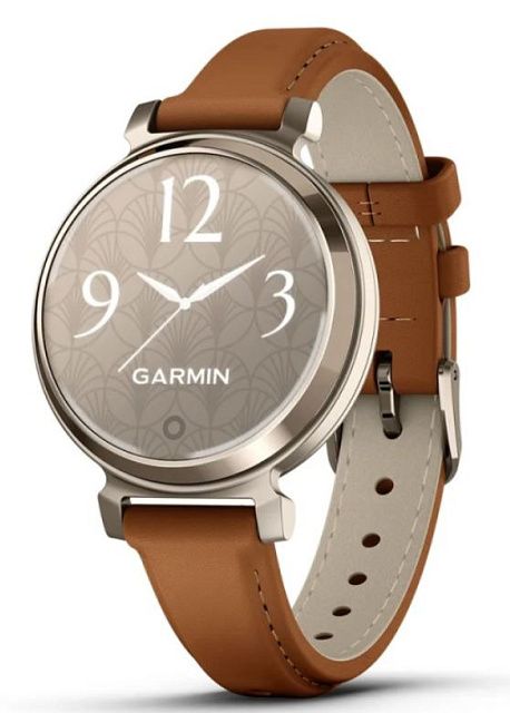 Умные часы Garmin Lily 2 Кремовое золото / Светло-коричневый кожаный ремешок