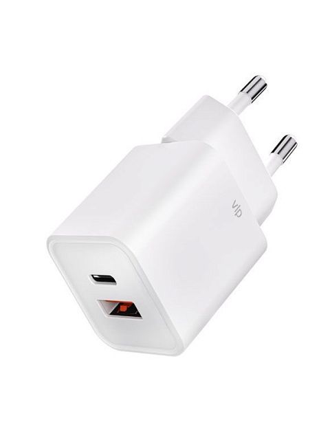 Сетевое зарядное устройство vlp G-Charge 30W USB-C+USB-A, белый