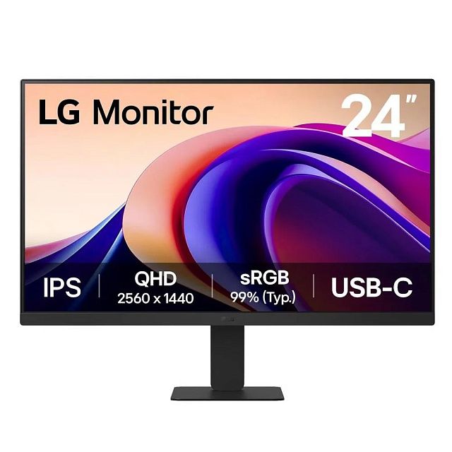Монитор LG 24U631A-B 23,8″, IPS, 2560×1440, 100 Гц, чёрный