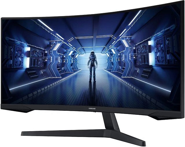 Монитор Samsung Odyssey G5 LC34G55TWWPXEN 34″, VA, 3440×1440, 165 Гц, чёрный