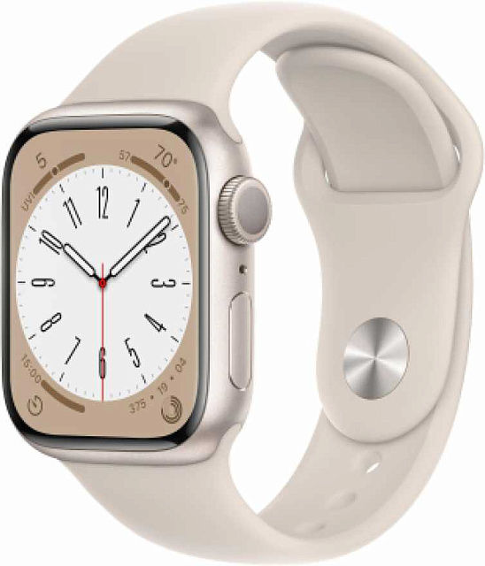 Apple Watch Series 8 45 мм «Сияющая звезда», спортивный ремешок цвета «сияющая звезда»
