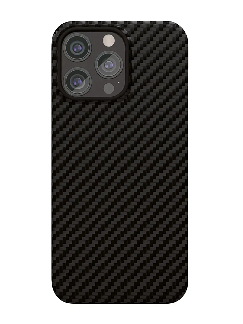 Чехол защитный vlp Kevlar case with MagSafe для iPhone 15 Pro Max, черный