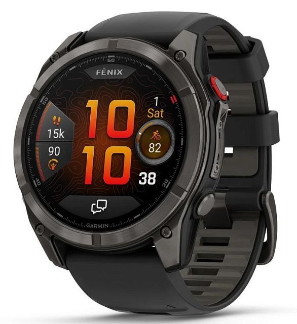 Умные часы Garmin Fenix 8 Pro 51 мм AMOLED Sapphire Титановые Угольно-серые 010-03199-01