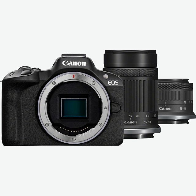 Canon EOS R50 Double Zoom Kit RF-S 18-45 mm + RF-S 55-210 mm Black