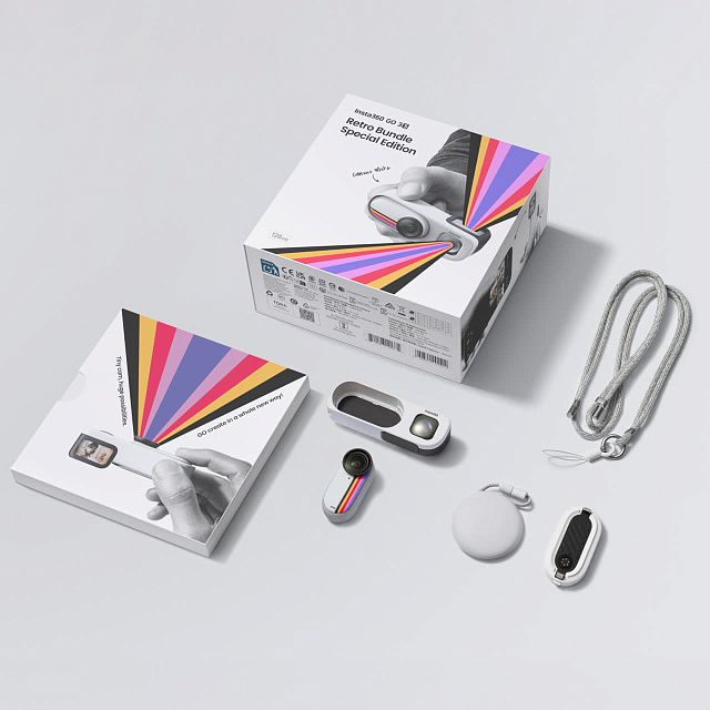 Экшн-камера Insta360 GO 3S Retro Bundle Special Edition 64 ГБ Белый