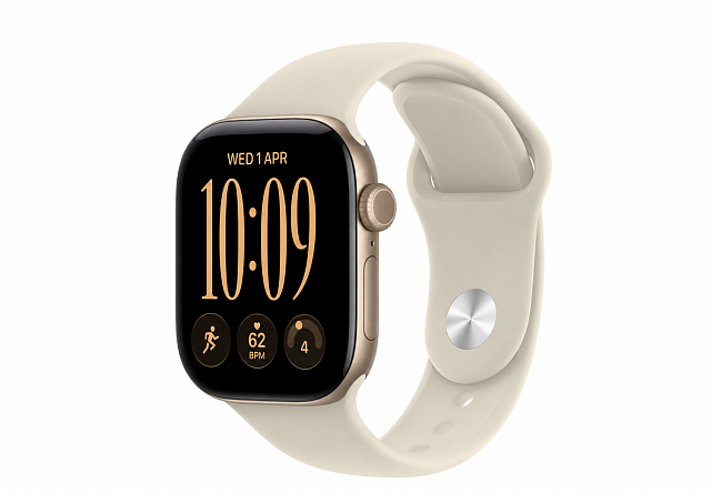 Apple Watch Series 12 42 мм Светло-золотой, Sport Band Песочный S/M
