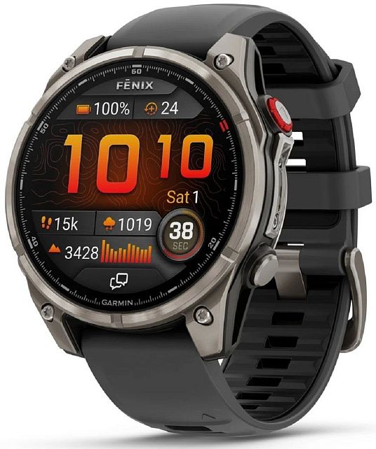 Умные часы Garmin Fenix 8 Pro 47 мм AMOLED Sapphire Титановые / Графитовые / Черный сил 010-03198-11