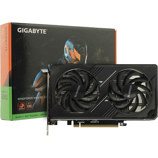 Видеокарта GIGABYTE GV-N5060WF2MAX OC-8GD NVIDIA GeForce RTX 5060 8GB