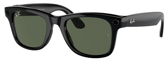 Умные очки Ray-Ban Meta Wayfarer RW4008 155-53 Shiny Black / G15 Green