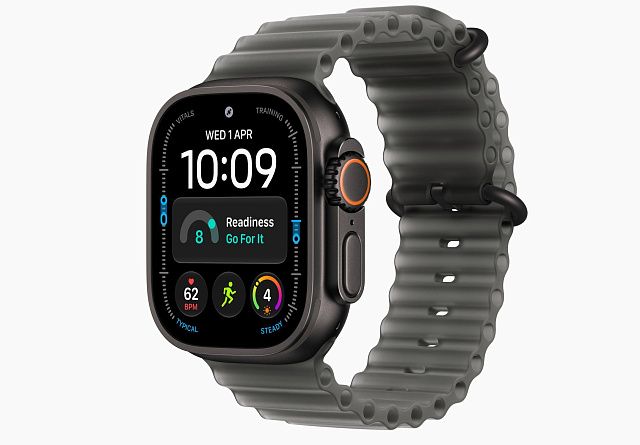 Apple Watch Ultra 4 49 мм Черный титан, Ocean Band Translucent Black One Size
