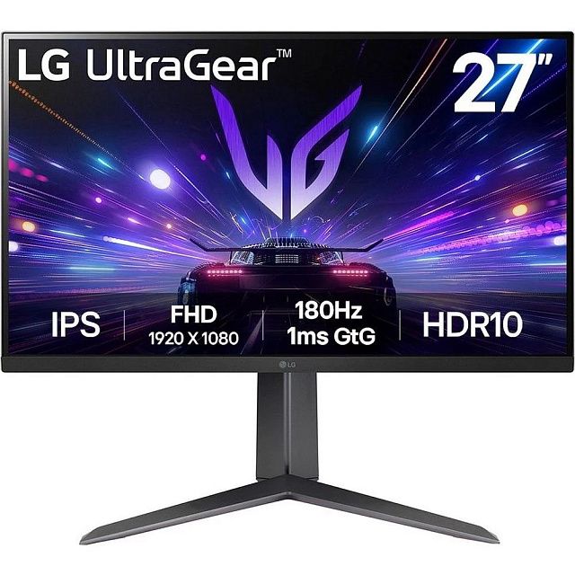 Монитор LG UltraGear 27GS65F-B 27″, IPS, 1920×1080, 180 Гц, чёрный