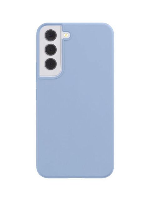 Чехол защитный vlp Silicone Case для Samsung Galaxy S22+, серо-голубой
