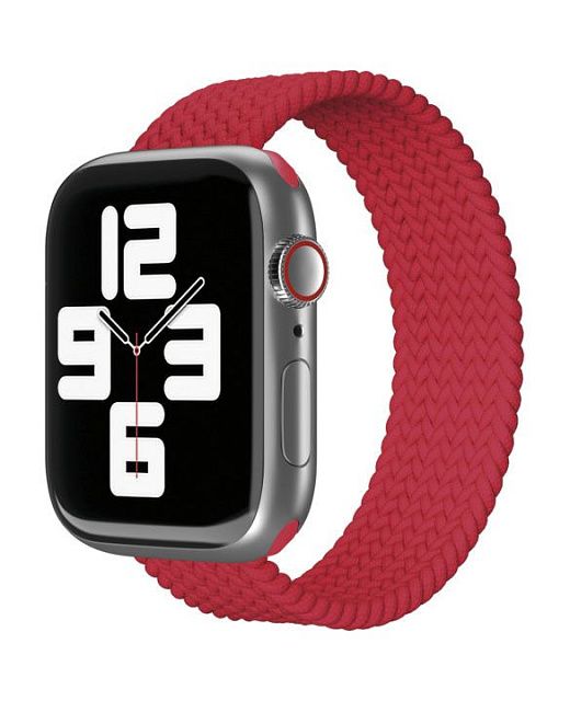 Ремешок нейлоновый плетёный vlp для Apple Watch 38/40/41 S/M 2шт., красный