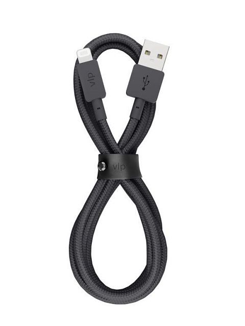 Кабель vlp Nylon Cable USB-A – Lightning MFI (1.2 м), черный