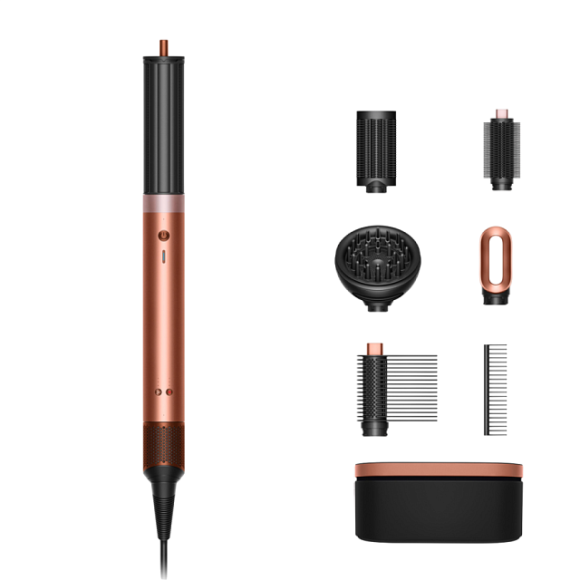 Фен-стайлер Dyson Airwrap iD Long HS09 Янтарный шелк (Amber Silk) с диффузором