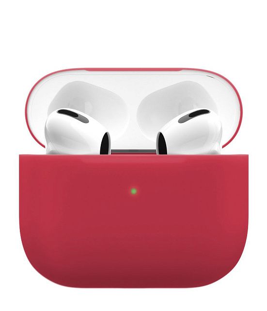 Чехол силиконовый vlp Soft Touch тонкий силикон для AirPods 3, красный