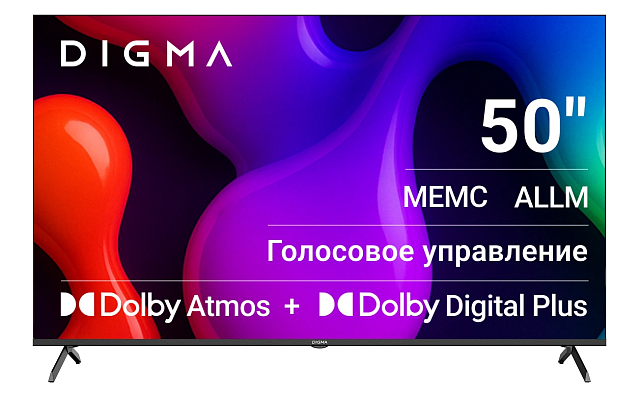 Телевизор Digma DM-LED50UQB31 50″ QLED 4K 60 Гц черный
