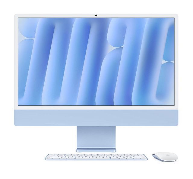 Моноблок Apple iMac 24", 8/8-Core M4, 16/256 ГБ, голубой (MWUF3)