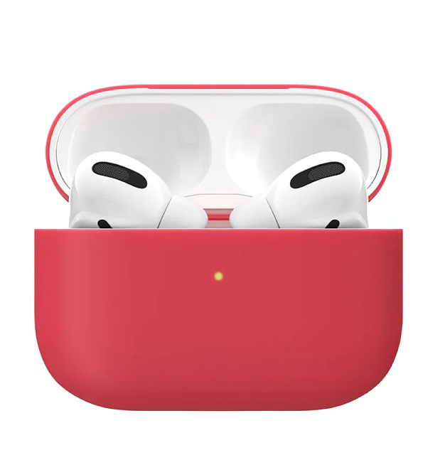 Чехол силиконовый vlp Soft Touch тонкий силикон для AirPods Pro, красный