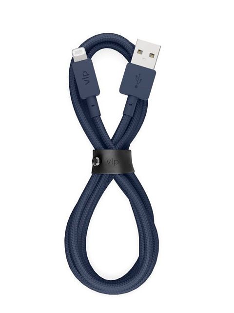 Кабель vlp Nylon Cable USB-A – Lightning MFI (1.2 м), темно-синий