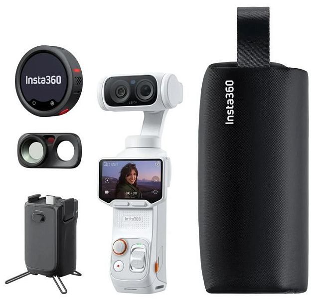 Экшн-камера Insta360 Luna Ultra Creator Bundle Dual-Lens 8K Gimbal Camera Белая