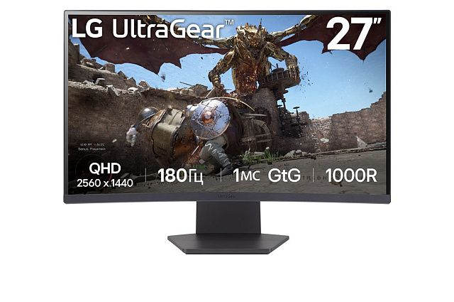 Монитор LG 27GS60QC-B 27″ 2560×1440 180 Гц черный