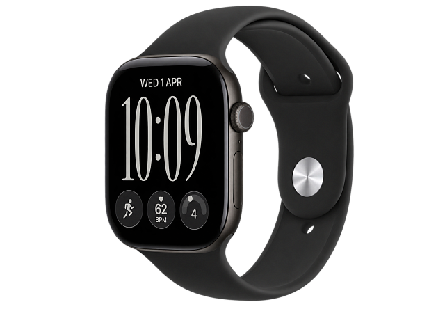 Apple Watch Series 12 46 мм Черный, Sport Band Черный S/M