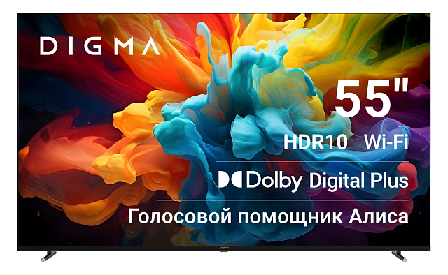 Телевизор Digma DM-LED55UBB33 55″ LED 4K 60 Гц черный