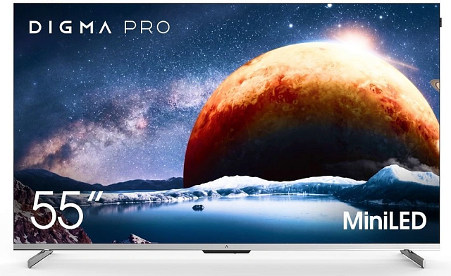 Телевизор Digma Pro 55Q 55″ Mini LED 4K 144 Гц серебристый