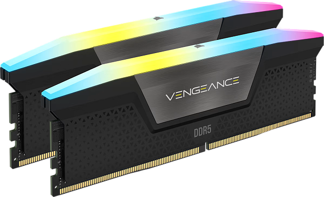 Оперативная память Corsair Vengeance RGB DDR5 64GB 6000 CL40 Black CMH64GX5M2D6000C40