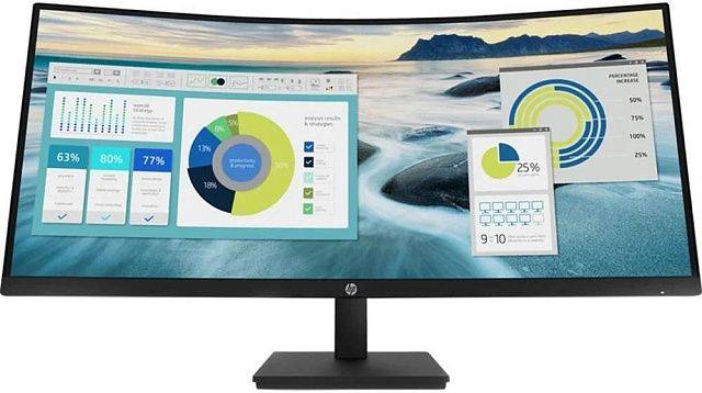 Монитор HP P34hc G4 34″, VA, 3440×1440, 100 Гц, чёрный