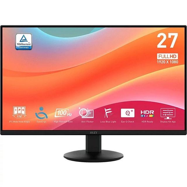 Монитор MSI Pro MP272L 27″, IPS, 1920×1080, 100 Гц, чёрный