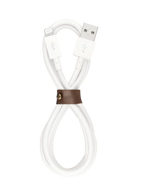 Кабель vlp Nylon Cable USB-A – Lightning MFI (1.2 м), белый