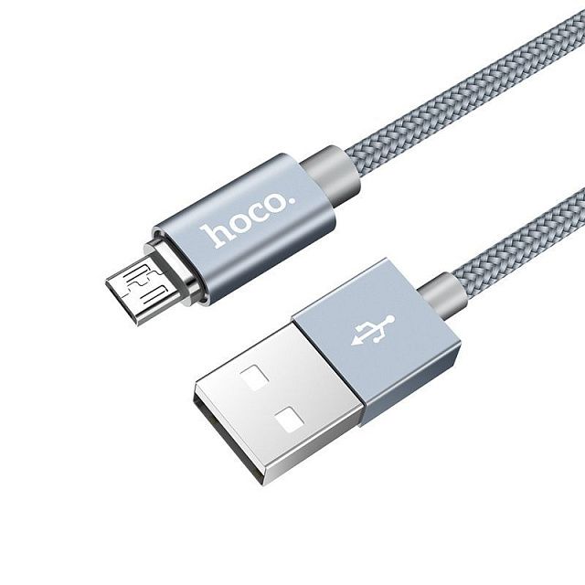 Кабель Hoco U40A Magnetic USB - USB Type-C (1 м), серый