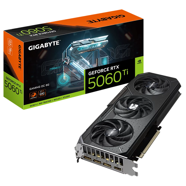 Видеокарта GIGABYTE GV-N506TGAMING OC-8GD NVIDIA GeForce RTX 5060 Ti 8 ГБ