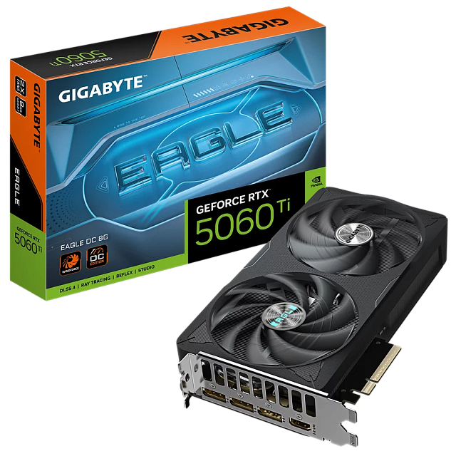 Видеокарта GIGABYTE GV-N506TEAGLE OC-8GD NVIDIA GeForce RTX 5060 Ti 8 ГБ