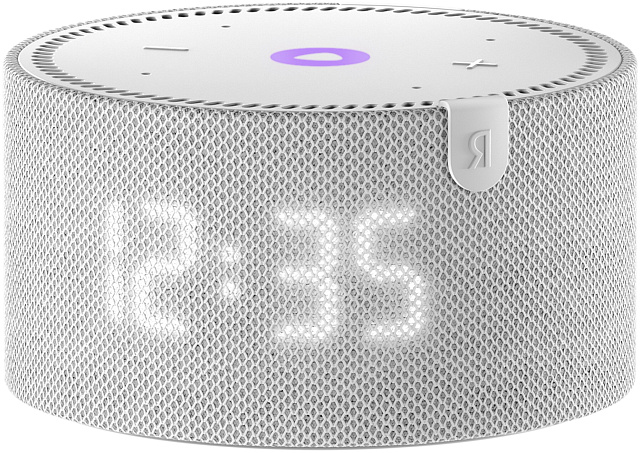 Умная колонка Яндекс.Станция Мини, серый опал (с часами)