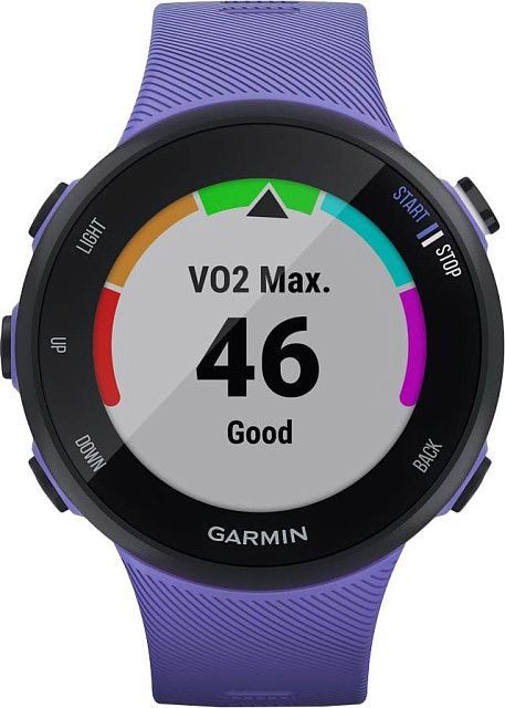 Часы Garmin Forerunner 45S, черные с фиолетовым ремешком 010-02156-11