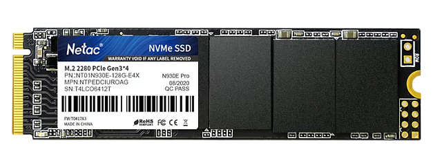 Накопитель SSD Netac N930E Pro 128 ГБ M.2 2280 PCIe 3.0 x4 NT01N930E-128G-E4X